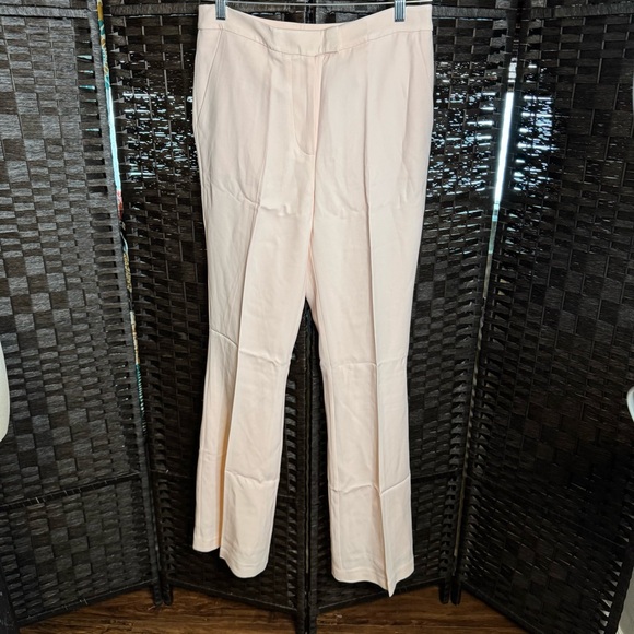 Karen Millen Compact Viscose Slim Leg Tailored Trousers Blush US Size 8 - Picture 3 of 8